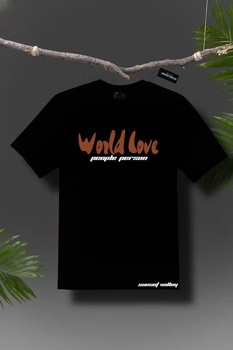black people person shirt with different shades of brown front view Sunset Valley Gear