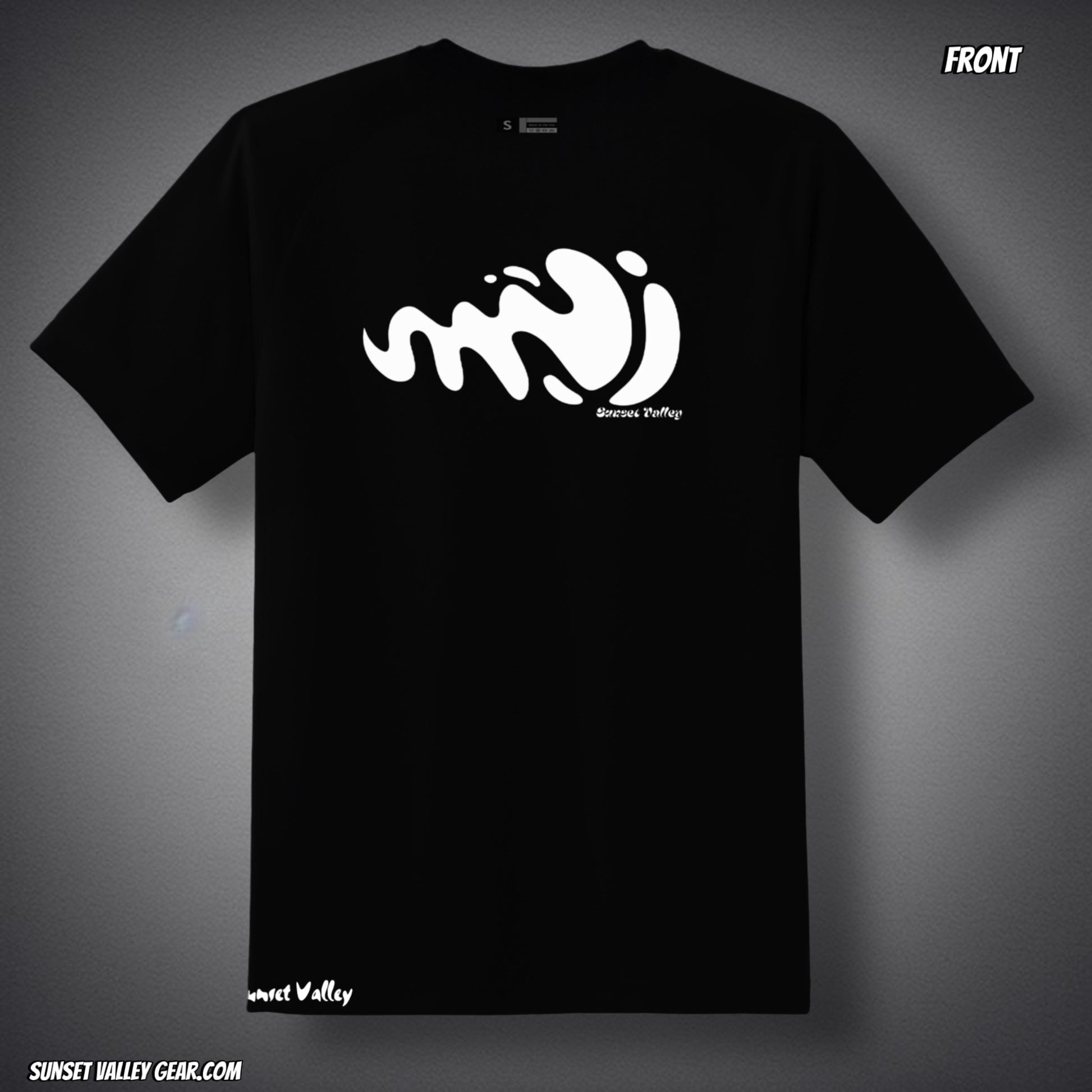 Motion Valley T-shirt! The shirt that doesn't try too hard. Designed to work with everything in your closet—dress it down with cargo pants, layer it under a jacket, or keep it solo. Quality construction that holds up through constant rotation. One piece, infinite combinations. front 