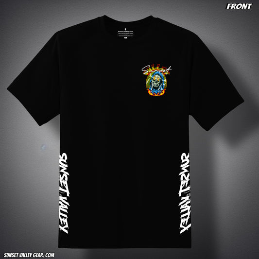 Sunset Valley Gear metal Eagle 2.0 front view Heavy metal vibes, skull, California USA design for everyone unisex on sale