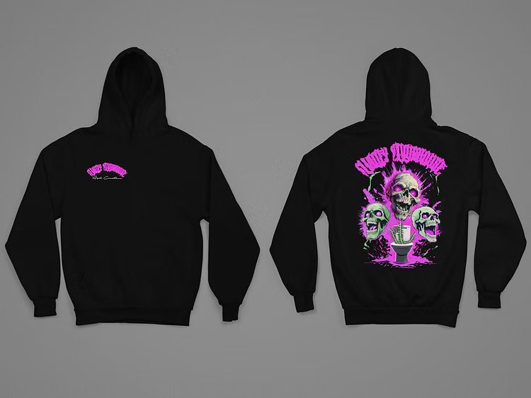 Black hoodie with pink and white graphic design on a gray background
Sunset-Valley_gear-3gs-hoodie-unisex-pink-design-black-hoodie